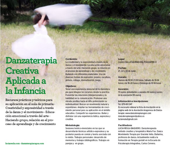 Taller de danzaterapia creativa en Zaragoza por Lucía Reula