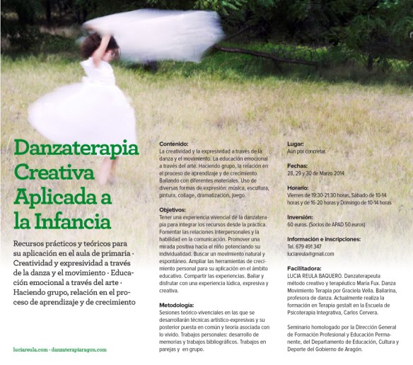 Taller de danzaterapia creativa en Zaragoza por Lucía Reula